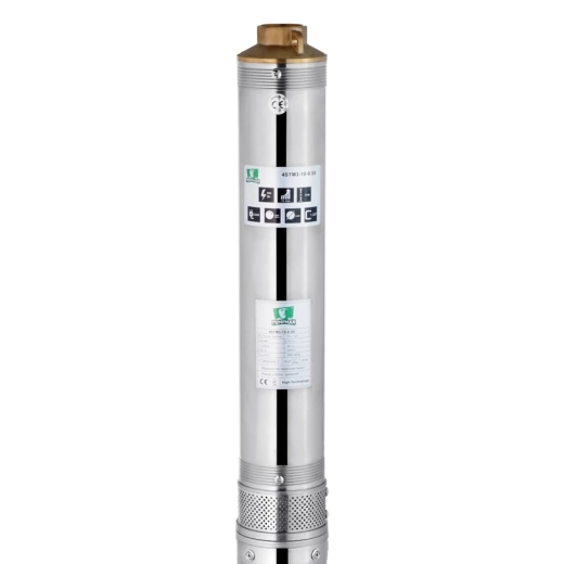Насос глубинный центробежный многоступенчатый Pumpman 4STM3-10-0,55 кВт Hmax 72 м Qmax 4,2 куб.м 550 Вт (CV032269) - 4