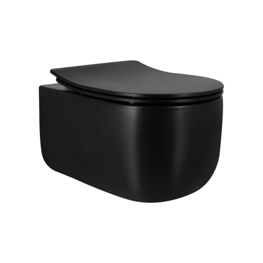 Комплект: Qtap Taurus Ultra Quiet унитаз подвесной QT2433084EUQMB + Nest комплект инсталляции 4в1 (Клавиша круглая White) QT0133M425 + QT0111M11110W (QT2433084EUQMB46178) - 2