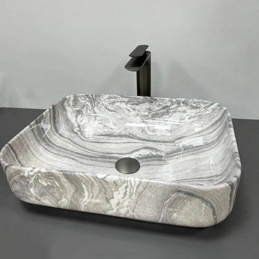 Умивальник накладний VBI Palermo Gray Onyx (VBI-012303) - 1