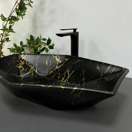 Умивальник накладний VBI Venezia Marble Black Matt (VBI-012406) - 2