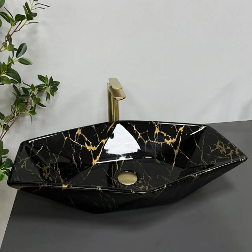 Умивальник накладний VBI Venezia Marble Black (VBI-012405) - 2