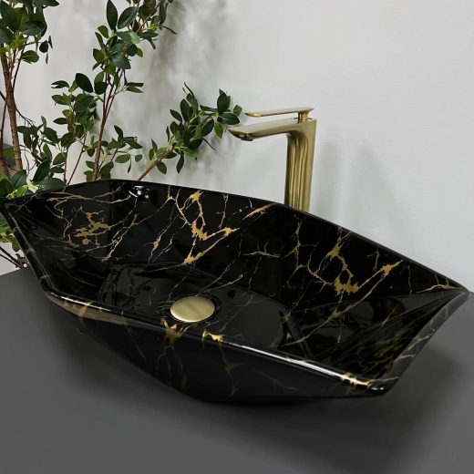 Умивальник накладний VBI Venezia Marble Black (VBI-012405) - 3