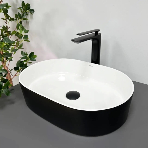 Умивальник накладний VBI Verona 50 Black White (VBI-011309) - 1