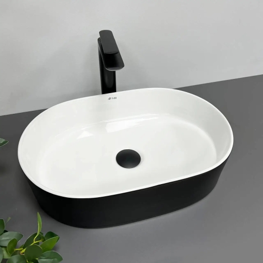 Умивальник накладний VBI Verona 50 Black White (VBI-011309) - 3