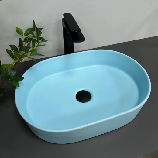 Умивальник накладний VBI Verona 50 Blue Matt (VBI-011321) - 1