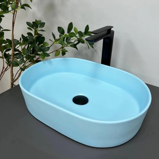 Умивальник накладний VBI Verona 50 Blue Matt (VBI-011321) - 3