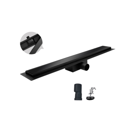 Душовий трап зі скляною панеллю KOER FD08-70x800-Glass Black (KR5142) - 2