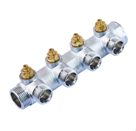 Коллектор вентильный с адаптером KOER KR.1127-4 - 1"x4 - 3/4 WAYS евроконус-плоскость (KR4948) - 2