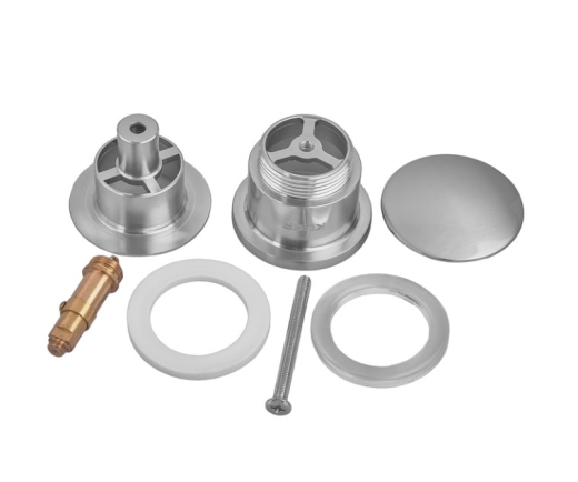 Донний клапан для умивальника з переливом KOER PW-01-02 1 1/4'' нерж (KR3401) - 4