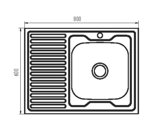 Кухонная мойка ZERIX Z8060R-08-180MD Micro Decor (ZS0610) - 3