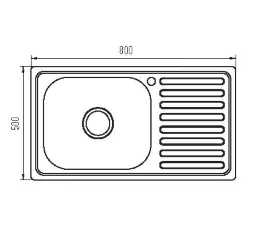 Кухонная мойка ZERIX Z8050L-08-180E Satin (ZS0595) - 3