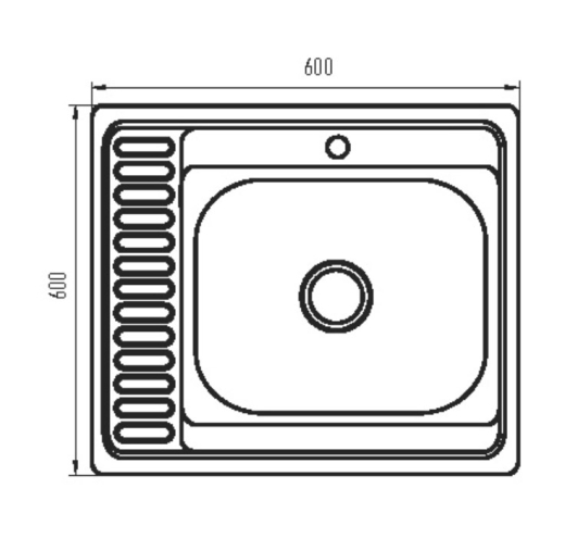 Кухонная мойка ZERIX Z6060R-08-180MD Micro Decor (ZS0591) - 3