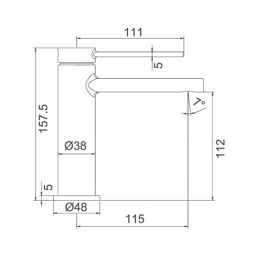 Смеситель для умывальника Frap F1067-6 черный - 5