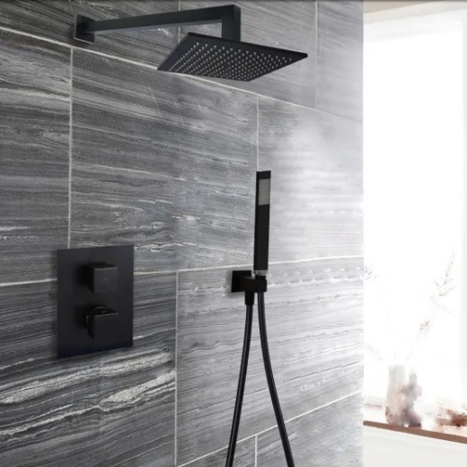 Верхний душ Paffoni Syncro King 300x300mm, черный (ZSOF078NO) - 2