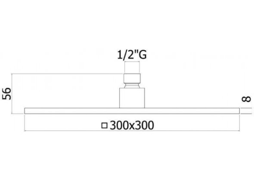 Верхний душ Paffoni Syncro King 300x300mm, черный (ZSOF078NO) - 3