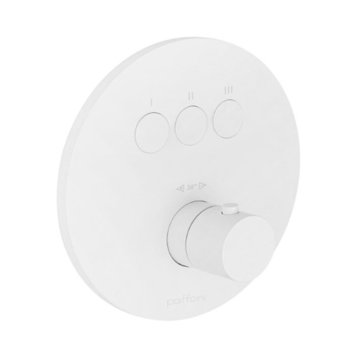 Термостат для душа Paffoni Compact box скрытого монтажа, 3 функции, Bianco Opaco (CPT019BO) - 1