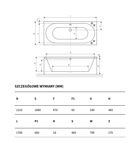 Ванна акриловая прямоугольная Excellent 1800x800 Oceana Slim (WAEX.OCE18WHS) - 4