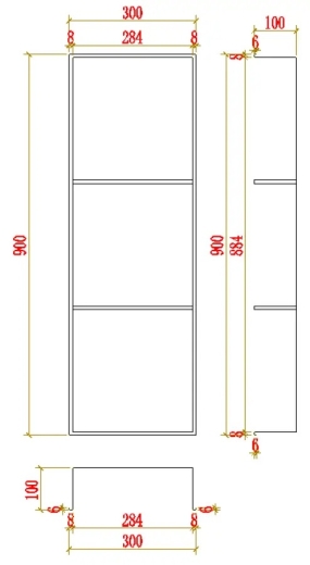 Полиця у ванну вбудована 90 см Nett YB-90 чорна (NET0120820) - 6