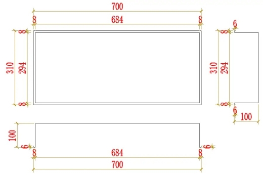 Полка в ванную встроенная Nett YBr-70, горизонтальная, бронза (NET0121620) - 5