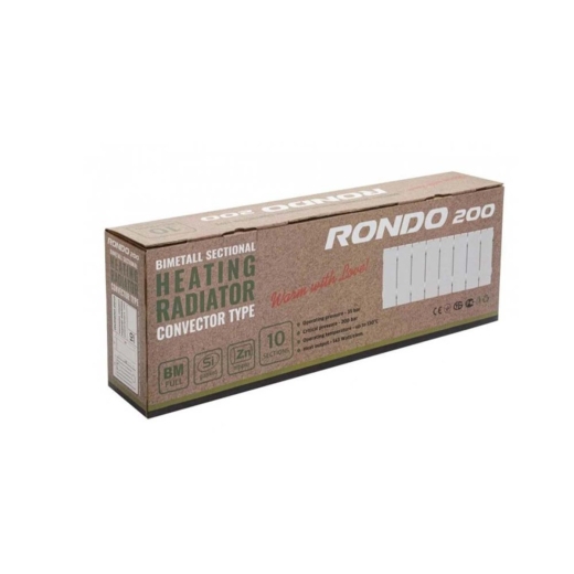 Радіатор біметалічний RONDO 200/120, 35бар, 143Вт (RND200) - 4