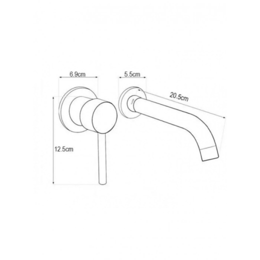 Смесителя для раковины WEZER EKO10A-01ВLACK - 3