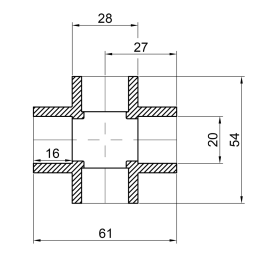 Хрестовина Thermo Alliance 20*20*20*20 (DSF001) - 3