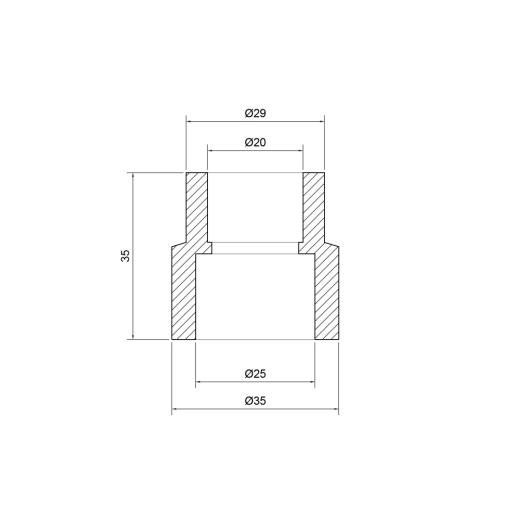 Муфта переходная Thermo Alliance 25*20 (DSB101) - 3