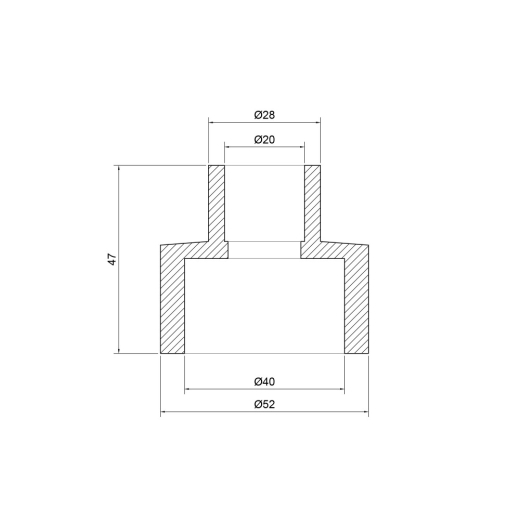 Муфта перехідна Thermo Alliance 40*20 (DSB104) - 3