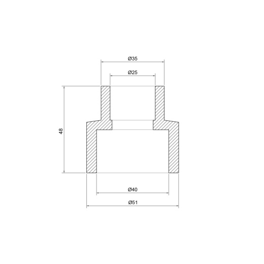 Муфта перехідна Thermo Alliance 40*25 (DSB105) - 3