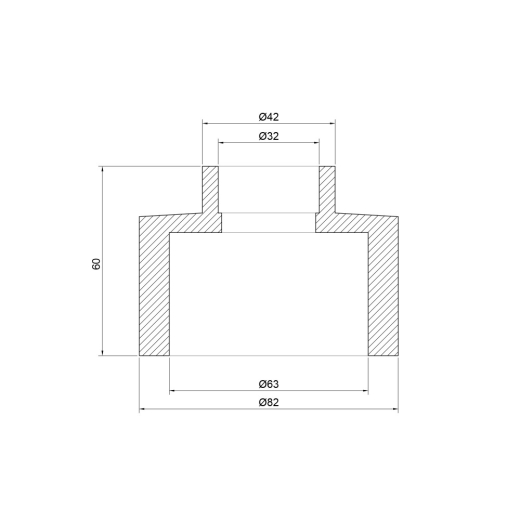 Муфта перехідна Thermo Alliance 63*32 (DSB113) - 3