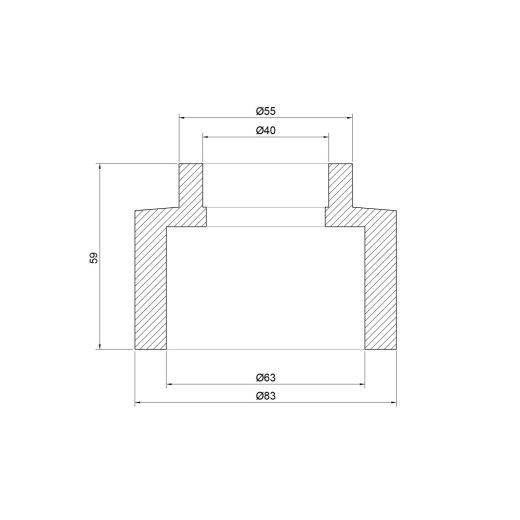 Муфта перехідна Thermo Alliance 63*40 (DSB114) - 3