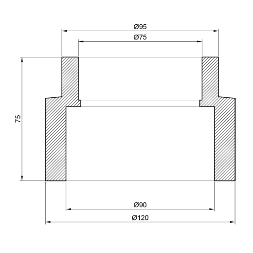 Муфта перехідна Thermo Alliance 90*75 (DSB123) - 3