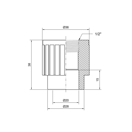 Муфта Thermo Alliance 20*1/2в (DSB2015) - 3