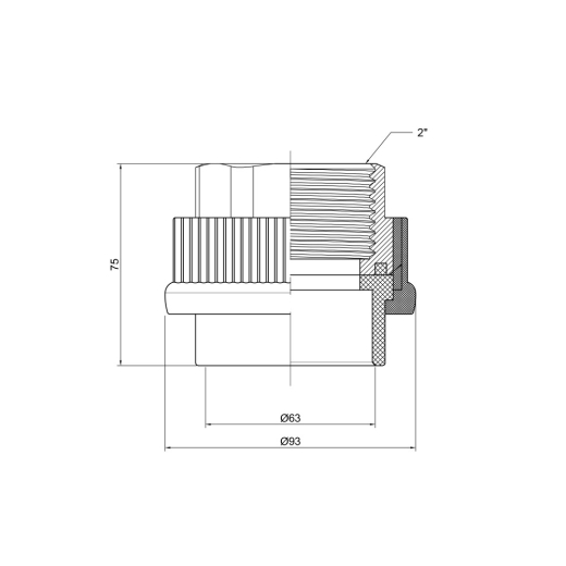 Муфта Thermo Alliance 63*2"в (DSB210) - 3