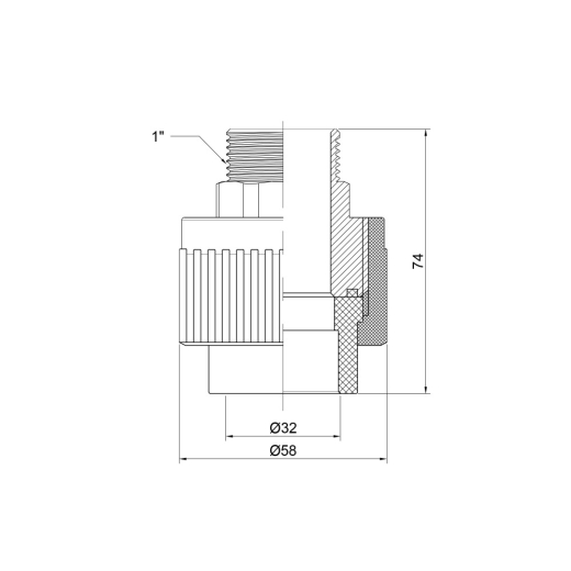 Муфта Thermo Alliance 32*1"н (DSB307) - 3