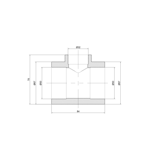 Трійник перехідний Thermo Alliance 50*32*50 (DSC109) - 3