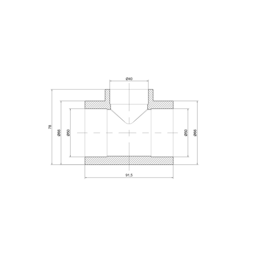 Трійник перехідний Thermo Alliance 50*40*50 (DSC110) - 3