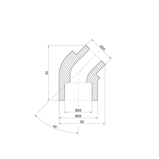 Кутник Thermo Alliance (45) 25*25 в/г (DSE902) - 3
