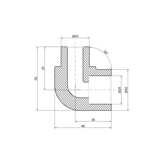 Кутник Thermo Alliance (90) 25*25 в/г (DSE912) - 3