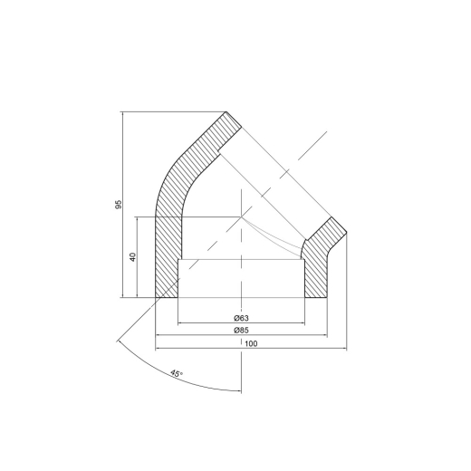 Кутник Thermo Alliance 63*(45) (DSE106) - 3