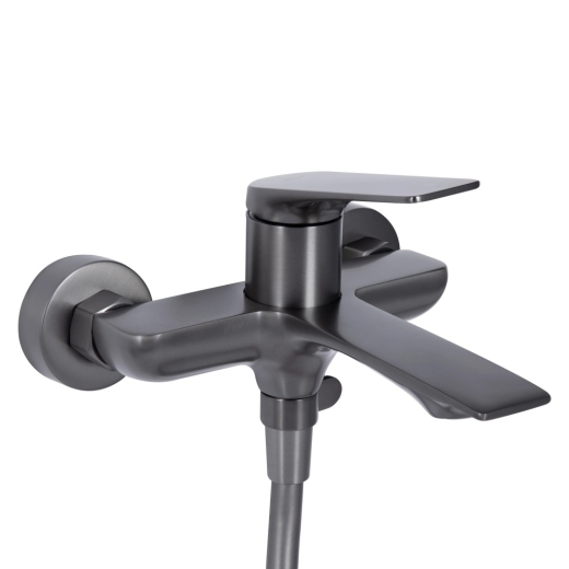 Смеситель для ванны c душевым гарнитуром Qtap Vlasta New Gunmetal Black PVD (QTVLA259GMB45643) - 2