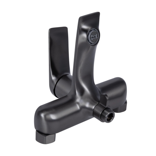 Смеситель для ванны c душевым гарнитуром Qtap Vlasta New Gunmetal Black PVD (QTVLA259GMB45643) - 3