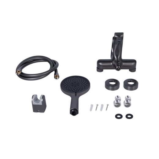 Смеситель для ванны c душевым гарнитуром Qtap Vlasta New Gunmetal Black PVD (QTVLA259GMB45643) - 5