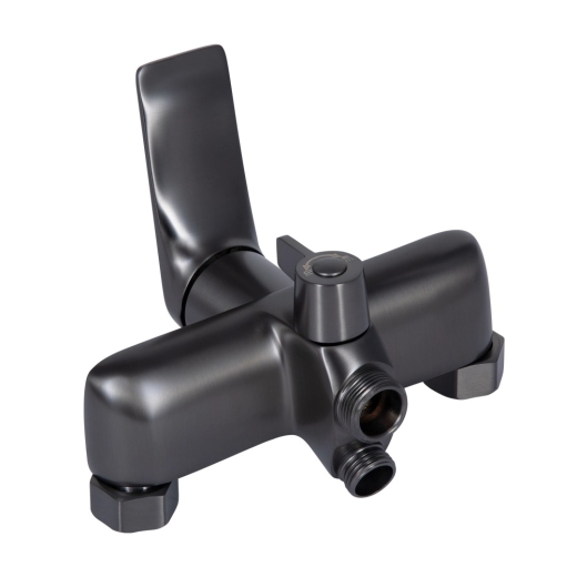 Смеситель для ванны c душевым гарнитуром Qtap Vlasta New Gunmetal Black PVD (QTVLA260GMB45645) - 2