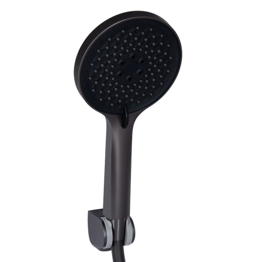Смеситель для ванны c душевым гарнитуром Qtap Vlasta New Gunmetal Black PVD (QTVLA260GMB45645) - 3
