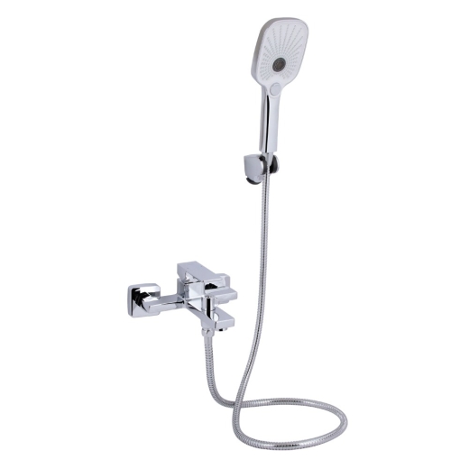 Смеситель для ванны c душевым гарнитуром Qtap Gemini Chrome (QTGEM259CRM45681) - 1