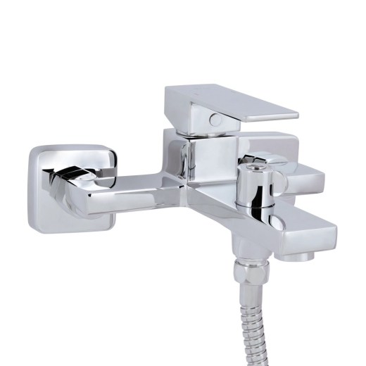 Смеситель для ванны c душевым гарнитуром Qtap Gemini Chrome (QTGEM259CRM45681) - 2