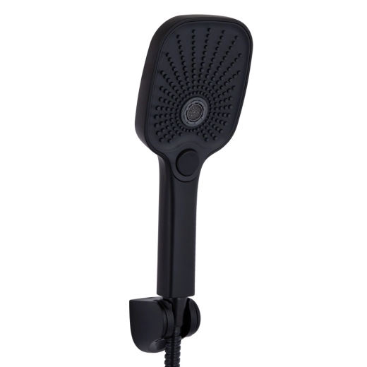 Смеситель для ванны c душевым гарнитуром Qtap Gemini Black Matt (QTGEM259BLM45682) - 4