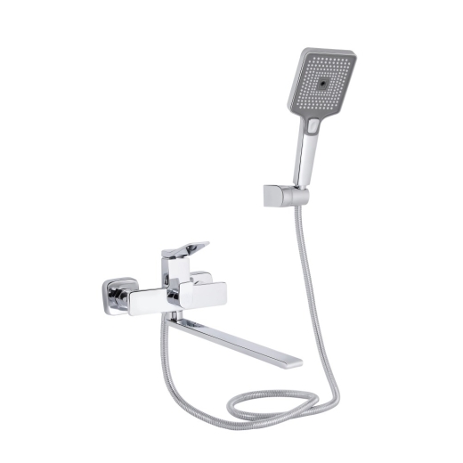 Змішувач для ванни з душовим гарнітуром Qtap Presto Chrome (QTPRE2601CRM45573) - 1