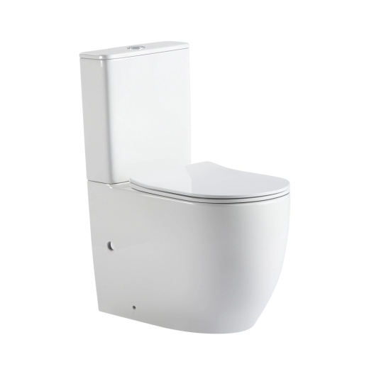 Унітаз для підлоги Qtap Robin New Ultra Quiet, сидіння Slim Duroplast/Soft-close/Quick relase бачок 3/7.15L 660x360x855 мм (QT13226083AW) - 1
